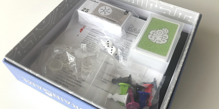 Braingame board game box for the University of Lincoln