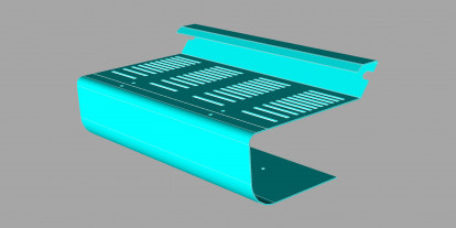 CAD engineering of a folded metal cover