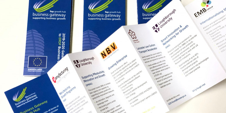 传单设计为了莱斯特和莱斯特郡企业合伙