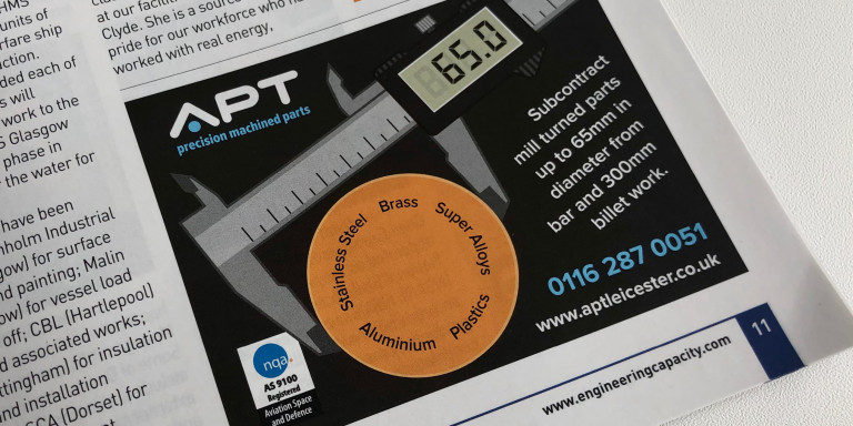 Graphic design for advertising for APT Leicester