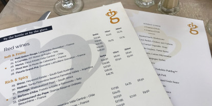 乔治的菜单数字印刷