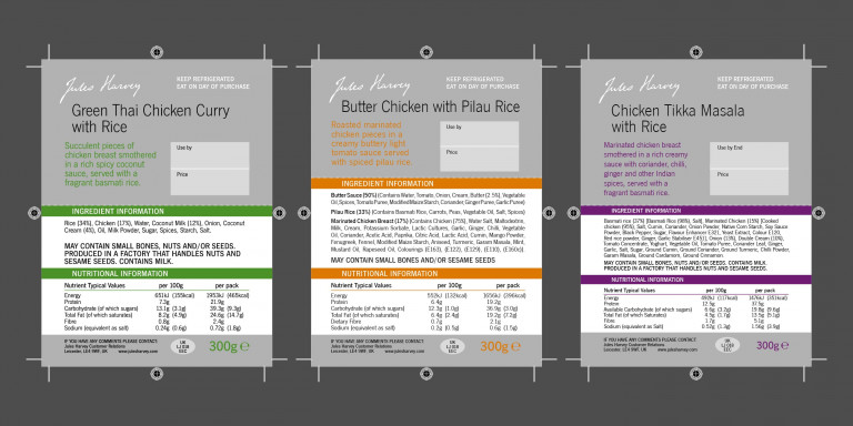 全球精美食品的包装标签