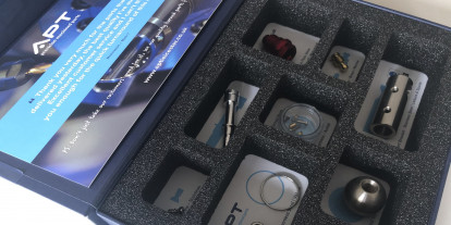 Sample box packaging for APT Leicester