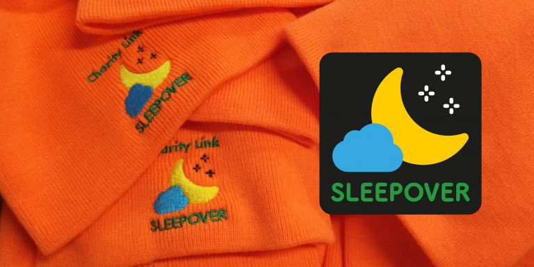 Sleepover logo design for Charity Link