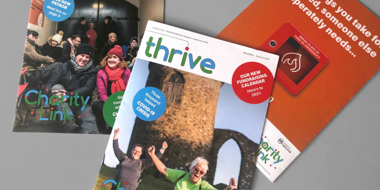 Thrive newsletter for Charity Link