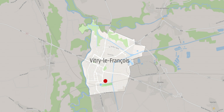 Carte de la ville de Vitry-le-François