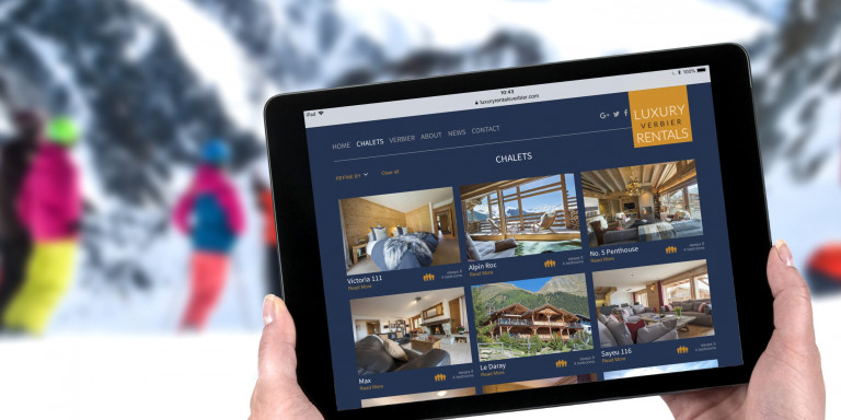 Web design for Luxury Rentals Verbier