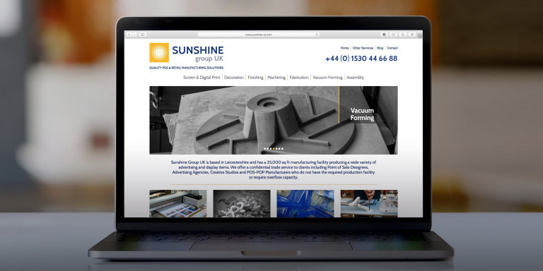 Site vitrine WordPress pour Sunshine Group UK