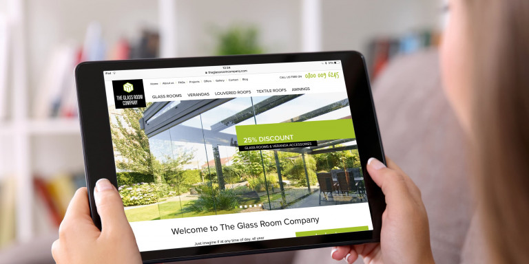 WordPress website for The Glass Room Company